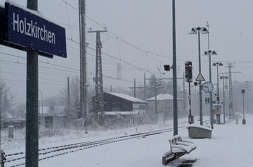 In Holzkirchen schneite es ebenfalls kräftig.