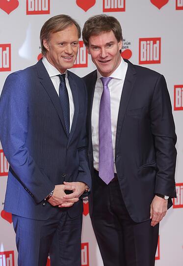 Sportmoderator Gerhard Delling (l.) und Unternehmer Carsten Maschmeyer