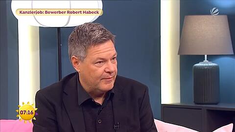Im "Sat.1-Frühstücksfernsehen" kam Robert Habeck auf seine Qualitäten als Politiker zu sprechen.