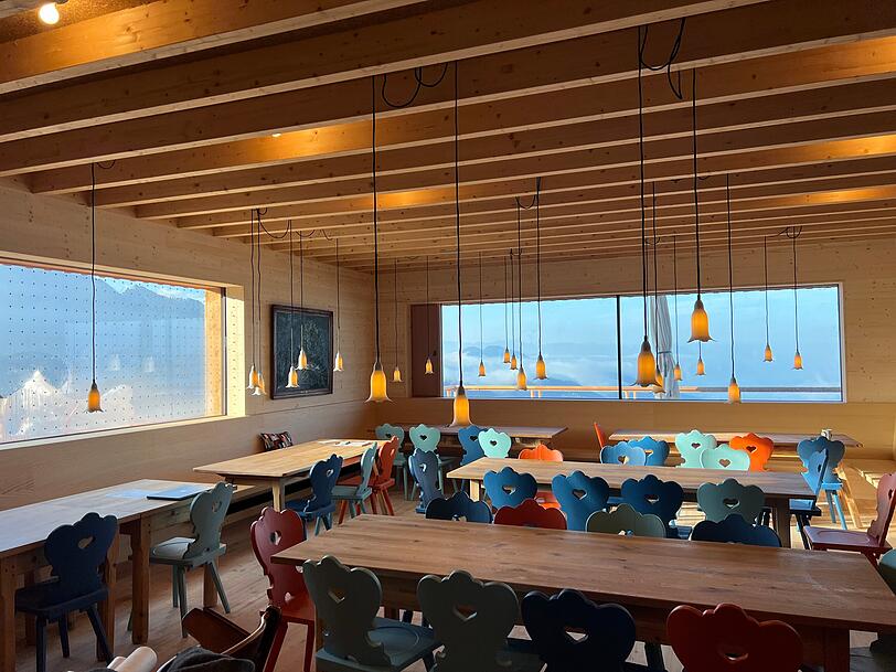 Ein Blick in die neue Vorderkaiserfeldenh&uuml;tte.