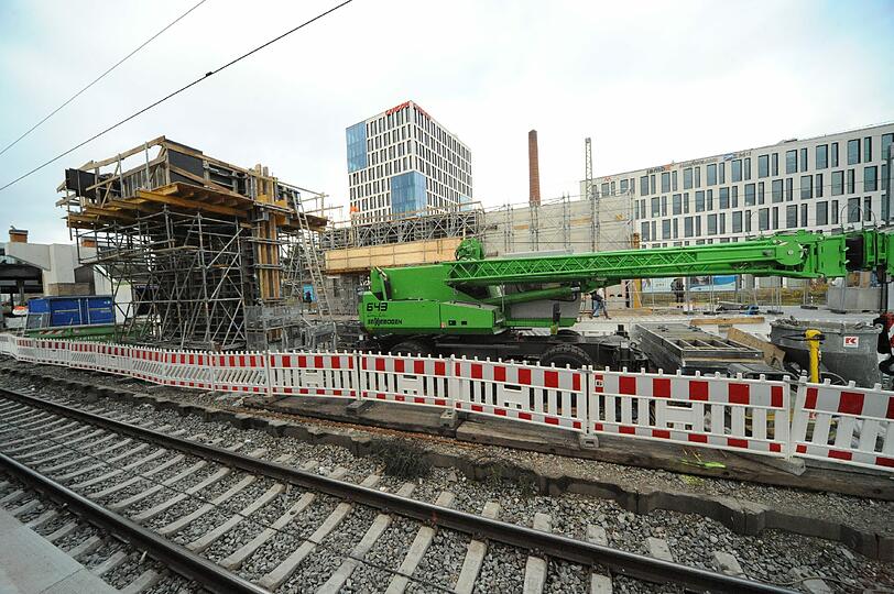 Der Ausbau der S-Bahn-Station Donnersberger Brücke geht voran.