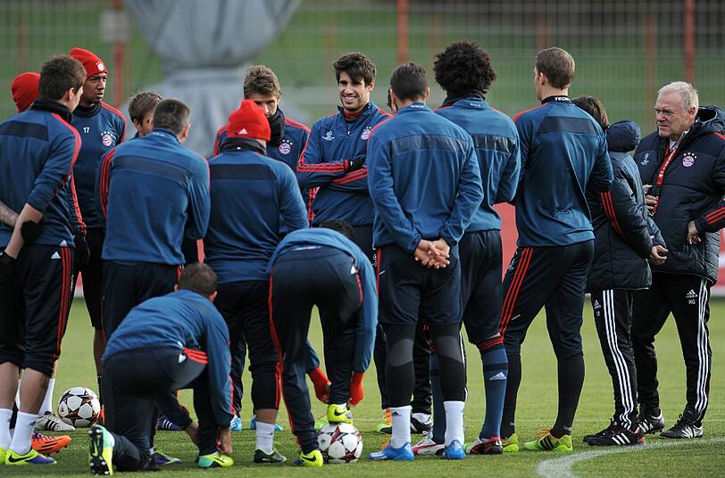 Der FC Bayern trainiert vor dem Spiel gegen Manchester City - die Bilder