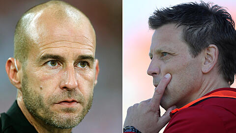 Mehmet Scholl wird zur kommenden Saison doch nicht Trainer der Amateure des FC Bayern. Stattdessen wird Holger Seitz (r.) den Posten übernehmen.