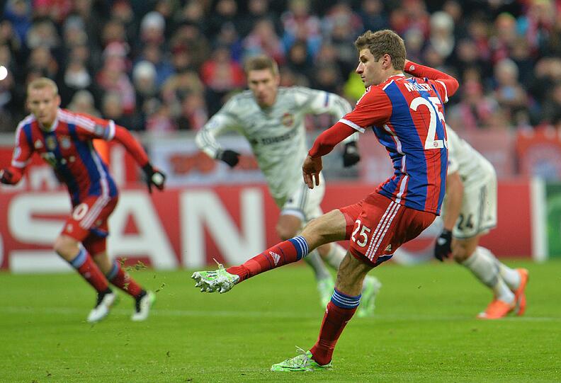 Thomas Müller erzielte gegen ZSKA Moskau seinen 24. Treffer in der Champions League.