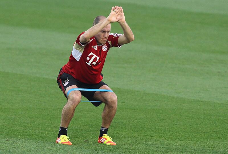 Impressionen aus dem Trainingslager der Bayern in Doha.