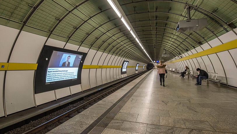 Der U-Bahnhof Odeonsplatz war wegen der Arbeiten teilweise nicht erreichbar, ab Donnerstag läuft der Verkehr dort wieder normal. (Archivbild)