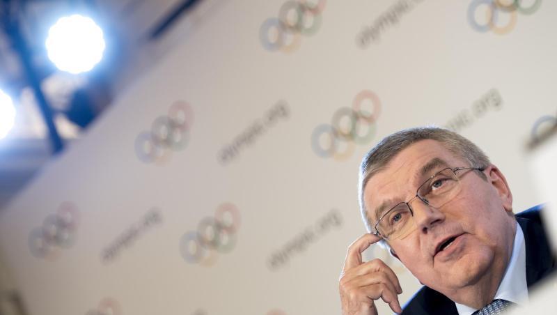 Thomas Bach spricht bei der Sitzung des Internationalen Olympischen Komitees (IOC).