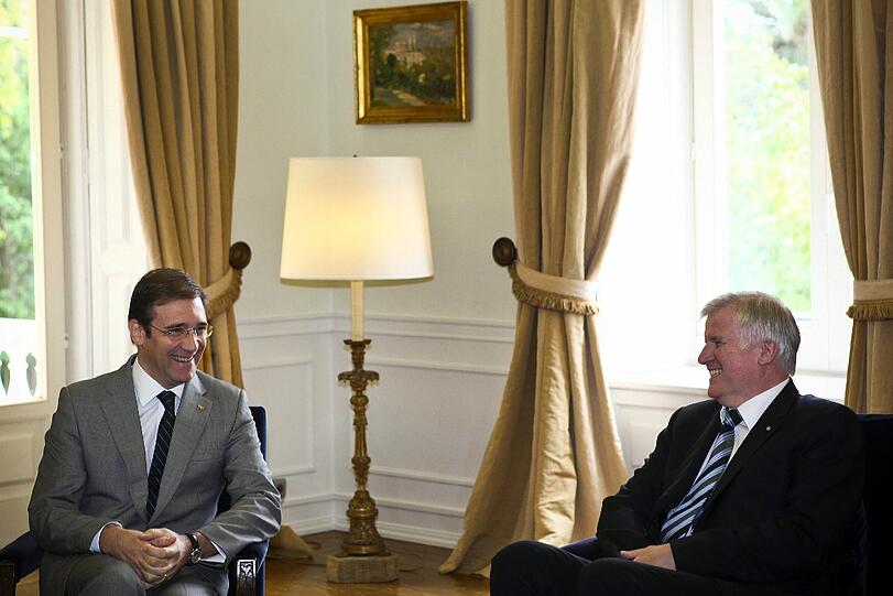 Horst Seehofer in Portugal: Es handelt sich offiziell nicht um eine Seehofer-Reise, sondern
einen Besuch der CSU-Fraktion.
