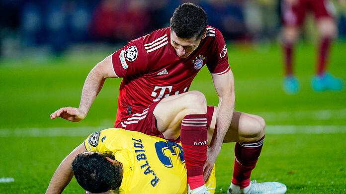 Nein, kein Sitzstreik, aber Bayerns Torjäger Robert Lewandowski war beim 0:1 beim FC Villarreal überhaupt kein Faktor im Spiel.