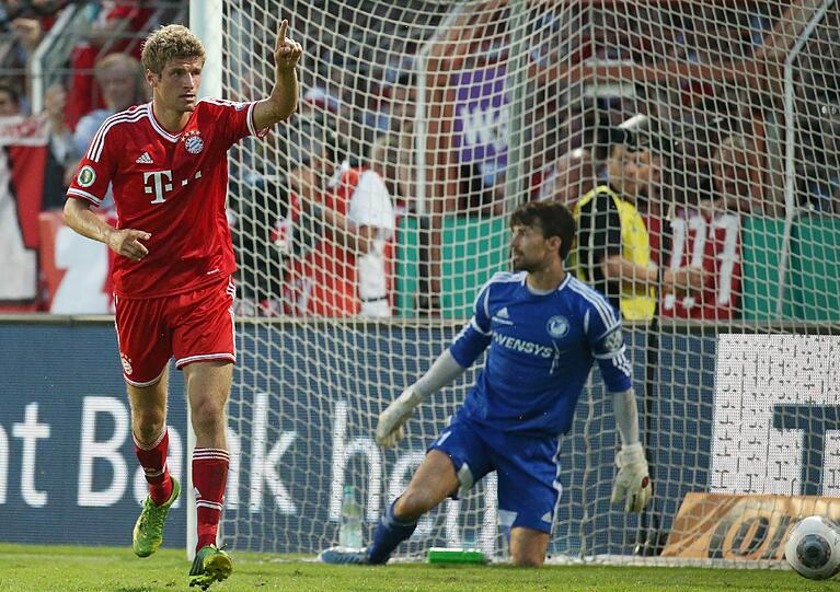 Die Bayern gewinnen souverän gegen den Regionaligisten. Die Bilder vom Spiel
