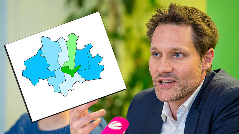 In den Stimmkreisen Mitte und Schwabing könnten die Grünen um Spitzenkandidat Ludwig Hartmann (Bild) siegen.