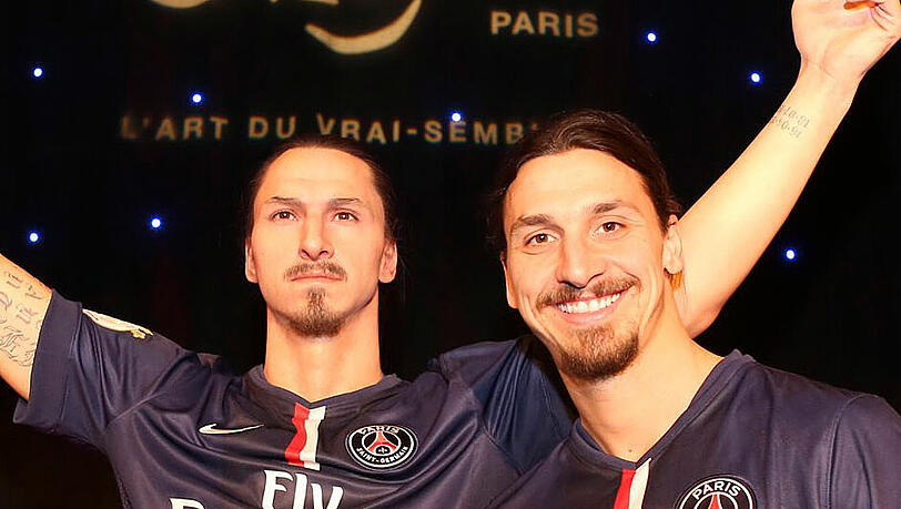 Jetzt gibt's also zwei von der Sorte. Am Dienstag wurde das Ibrahimovic-Double in Paris enthüllt. Jetzt gibt's also zwei von der Sorte. Am Dienstag wurde das Ibrahimovic-Double in Paris enthüllt.
