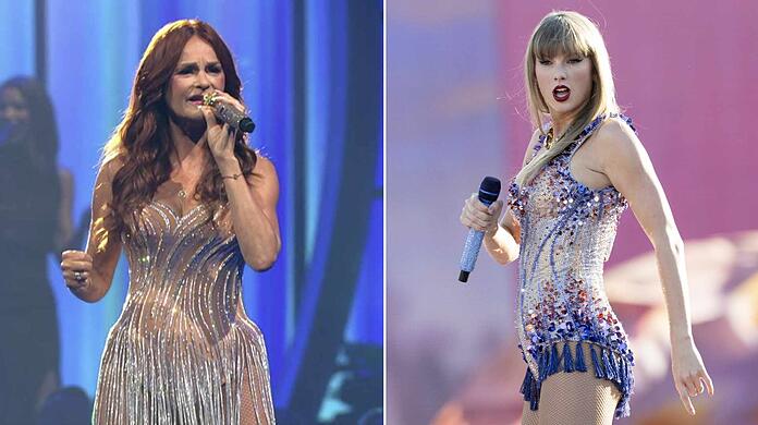 Andrea Berg hat sich offenbar Taylor Swift als modisches Vorbild genommen.