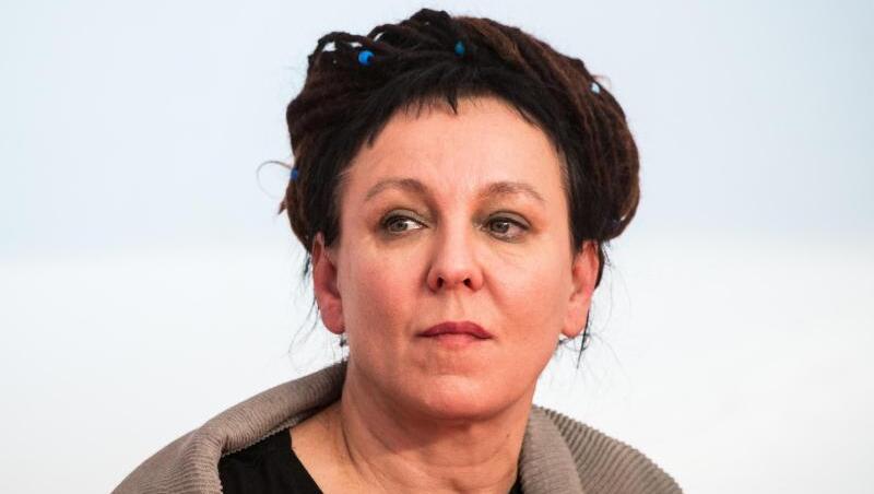Literaturnobelpreisträgerin Olga Tokarczuk auf der Frankfurter Buchmesse. Literaturnobelpreisträgerin Olga Tokarczuk auf der Frankfurter Buchmesse.