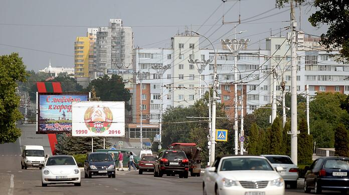 Straßenszene in Tiraspol.
