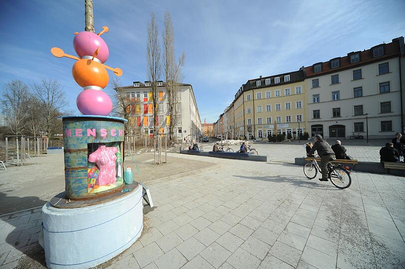 Viele freien Flächen: der Hans-Mielich-Platz.