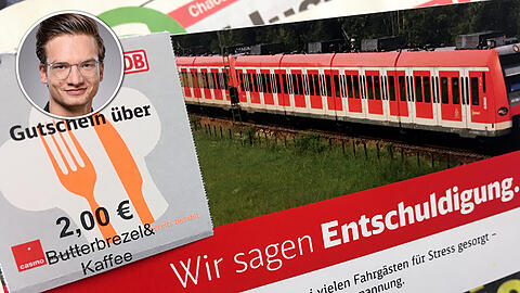 Die Gutschein-Aktion der Deutschen Bahn ist nicht verhältnismäßig mit den Ausfällen der letzten Woche. Ein Kommentar von AZ-Onlineredakteur Michael Schleicher.