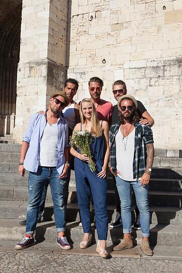 Manuel, Aurelio, Anna, Thomas R., Andreas und Tim in Lissabon