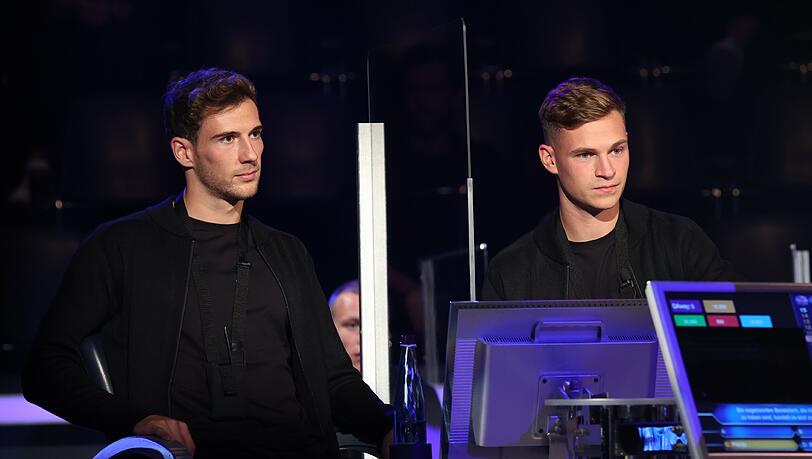 Die Fußball-Nationalspieler Leon Goretzka und Joshua Kimmich saßen als erstes Duo auf dem Quizstuhl von Günther Jauch.