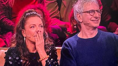 Christine Neubauer mit Ingolf L&uuml;ck in der RTL-Show "Wer wei&szlig; wie wann was war?".