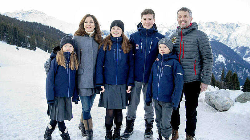 Die dänische Königsfamilie in der Schweiz