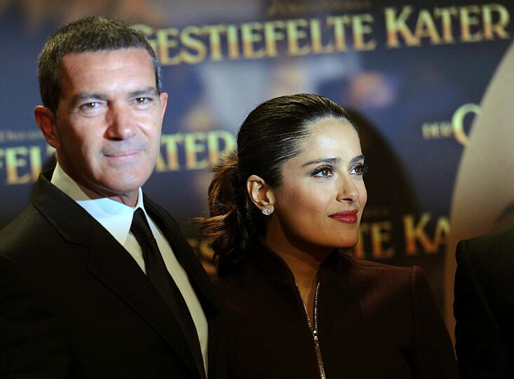 "Der Gestiefelte Kater": Die Synchronsprecher Antonio Banderas und Salma Hayek...