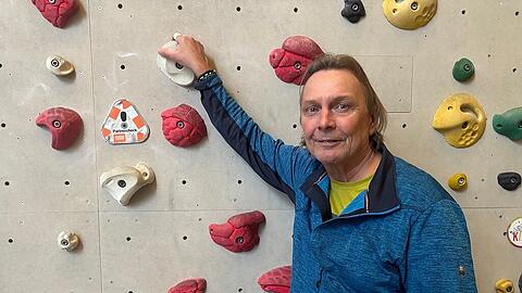 Dass Michael F&uuml;chsle heute wieder an der Kletterwand ist eigentlich ein Wunder. Dreimal k&auml;mpfte er um sein Leben und lernte das Laufen neu.