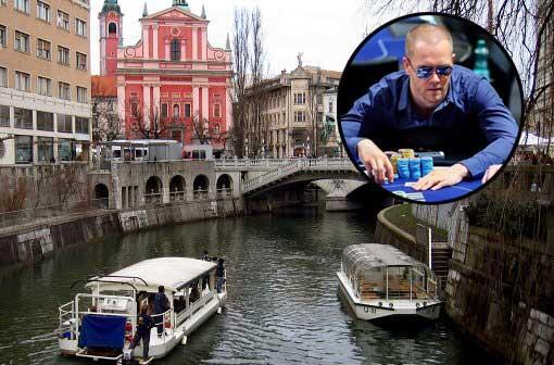 Der Fluss Ljubliancia in Sloweniens Hauptstadt Ljubljana: hier wurde die Leiche von Johannes Strassmann gefunden.