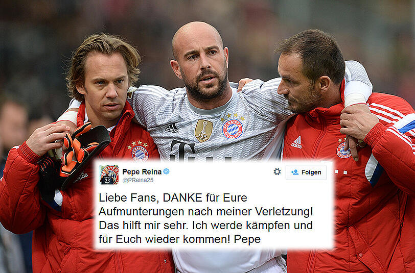 Nach seiner Verletzung bedankt sich Pepe Reina bei seinen Fans für die vielen Genesungswünsche.