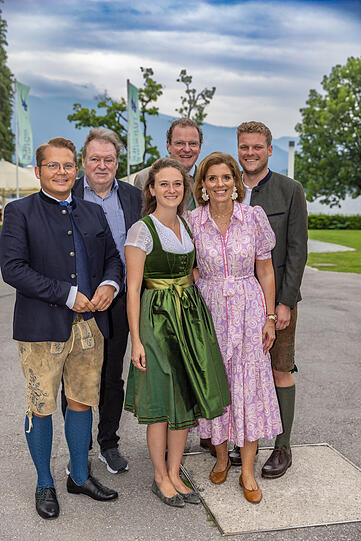 Dr. York Williams, Max Strauß, Augustin Strauß, Franz Georg Strauß,  Marianne Strauß Williams, und Birgit Strauß