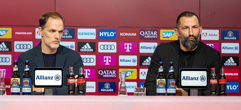 Beweist Sportvorstand Hasan Salihamidzic (r.) mit Bayerns neuem Trainer Thomas Tuchel ein glücklicheres Händchen?