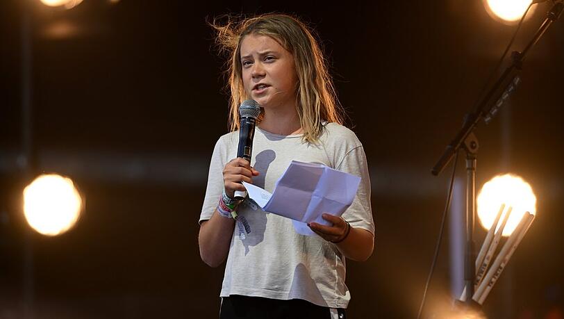Greta Thunberg ist am Samstagabend beim Glastonbury Festival aufgetreten.