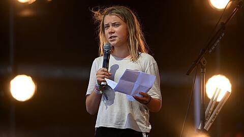 Greta Thunberg ist am Samstagabend beim Glastonbury Festival aufgetreten.