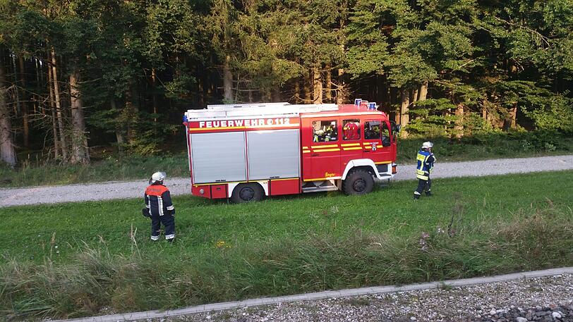 Weitere Bilder von der evakuierten BOB in der Nähe von Deisenhofen.