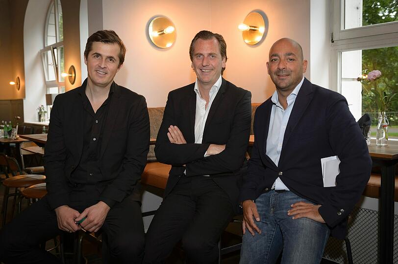 Die Gastgeber Ramiz Suljic, Marc Uebelherr und Alexander Kaufmann