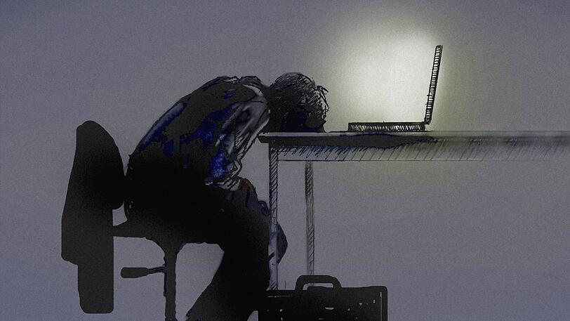Erschöpfter Arbeitnehmer: Viel unbezahlte Mehrarbeit kann zu Burn-out führen.