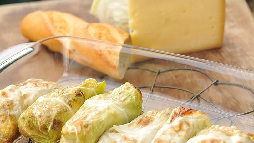 Krautwickerl mit Pfifferlingfüllung.