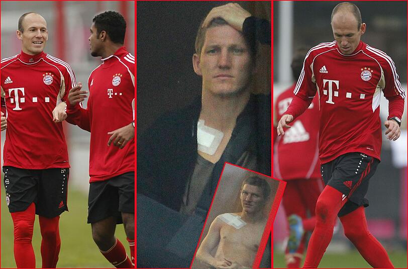 Arjen Robben steigt am Donnerstag wieder ins Training ein. Schweinsteiger kann nur zusehen.