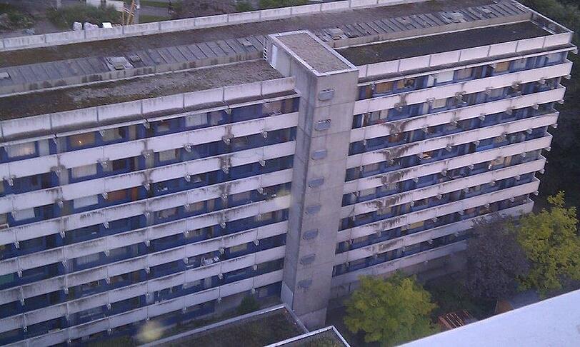 Fassade mit Geschichte: die Studentenstadt.
