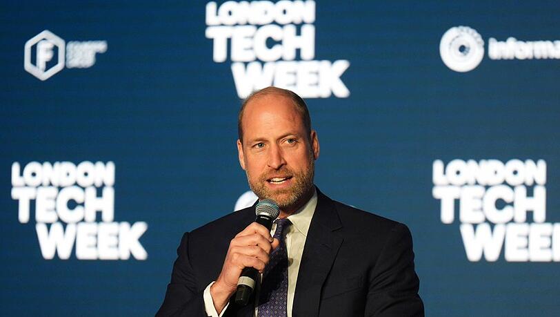 Prinz William bei der London Tech Week. Prinz William bei der London Tech Week.