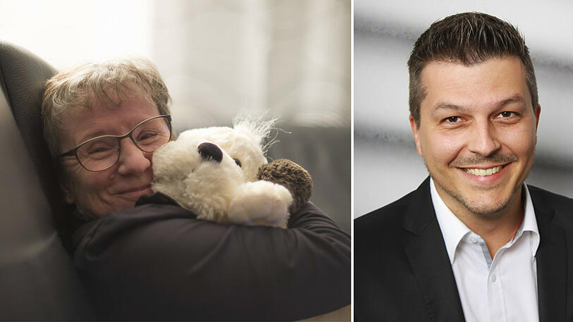 Auch das Kuscheltier im Arm kann helfen. Der Psychiater Dr. Sascha Hunner (r) gibt Tipps, wie man mit dem Drinnenbleiben besser klar kommt.