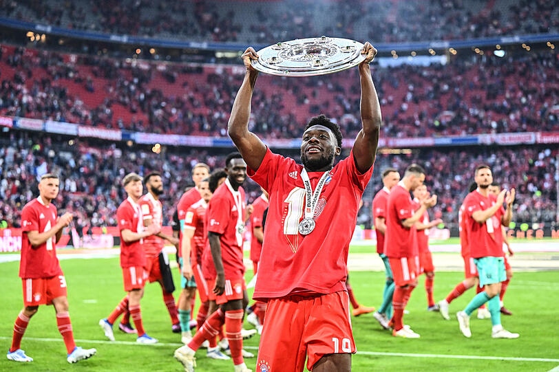 So feierten die Bayern den zehnten Meistertitel in Folge.