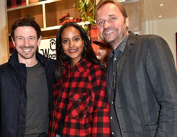 Oliver Berben, Sara Nuru und Woolrich-CEO Henrik Soller