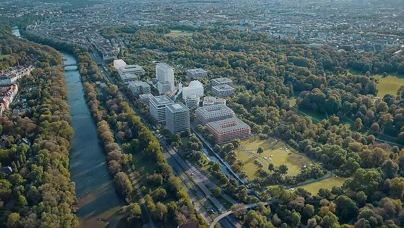 So soll der Tucherpark einmal aussehen. Er soll sich zum Eisbachviertel wandeln.