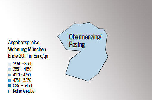 Die Quadratmeterpreise in den Stadtvierteln. Je dunkler das blau, desto teurer die Wohnungen. Alles unter 4000 Euro ist heute günstig. Checken Sie Ihr Viertel. Einfach weiterklicken!