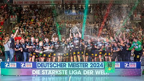 Der SC Magdeburg m&ouml;chte wie 2024 den Meistertitel feiern. (Archivbild)
