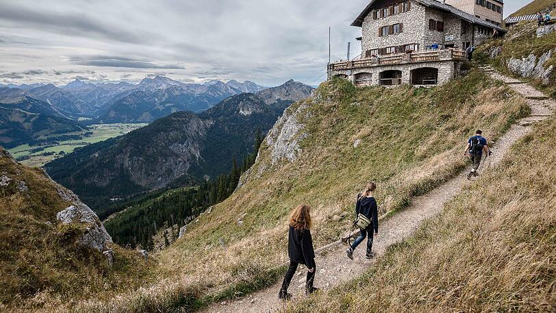 Auf dem Weg zur Bad Kissinger Hütte bei Pfronten.