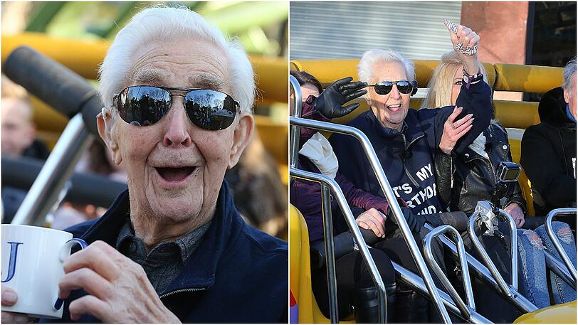 Der 105-jährige Jack Reynolds war vom "Twistosaurus" begeistert.