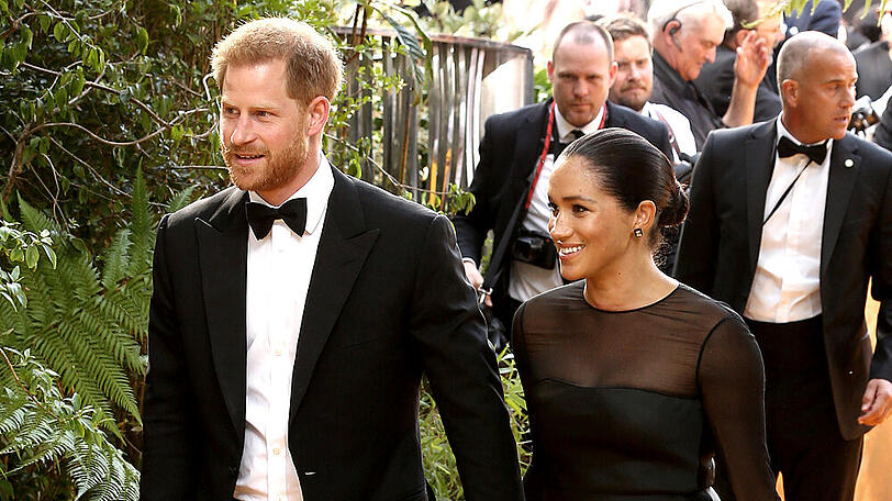 Harry und Meghan in London auf der Premiere von "Der König der Löwen".