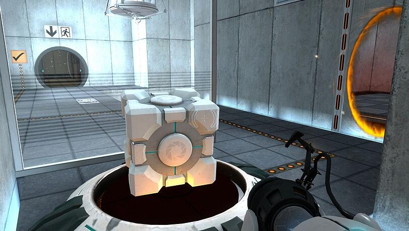 "Portal" begeistert seit Oktober 2007 mit seinen räumlichen Rätseln - und der Möglichkeit, mithilfe einer Kanone einen Ein- und einen Ausgang zu schaffen. "Portal" begeistert seit Oktober 2007 mit seinen räumlichen Rätseln - und der Möglichkeit, mithilfe einer Kanone einen Ein- und einen Ausgang zu schaffen.